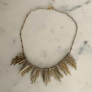 Brass gold tone sunburst necklace Anthropologie
